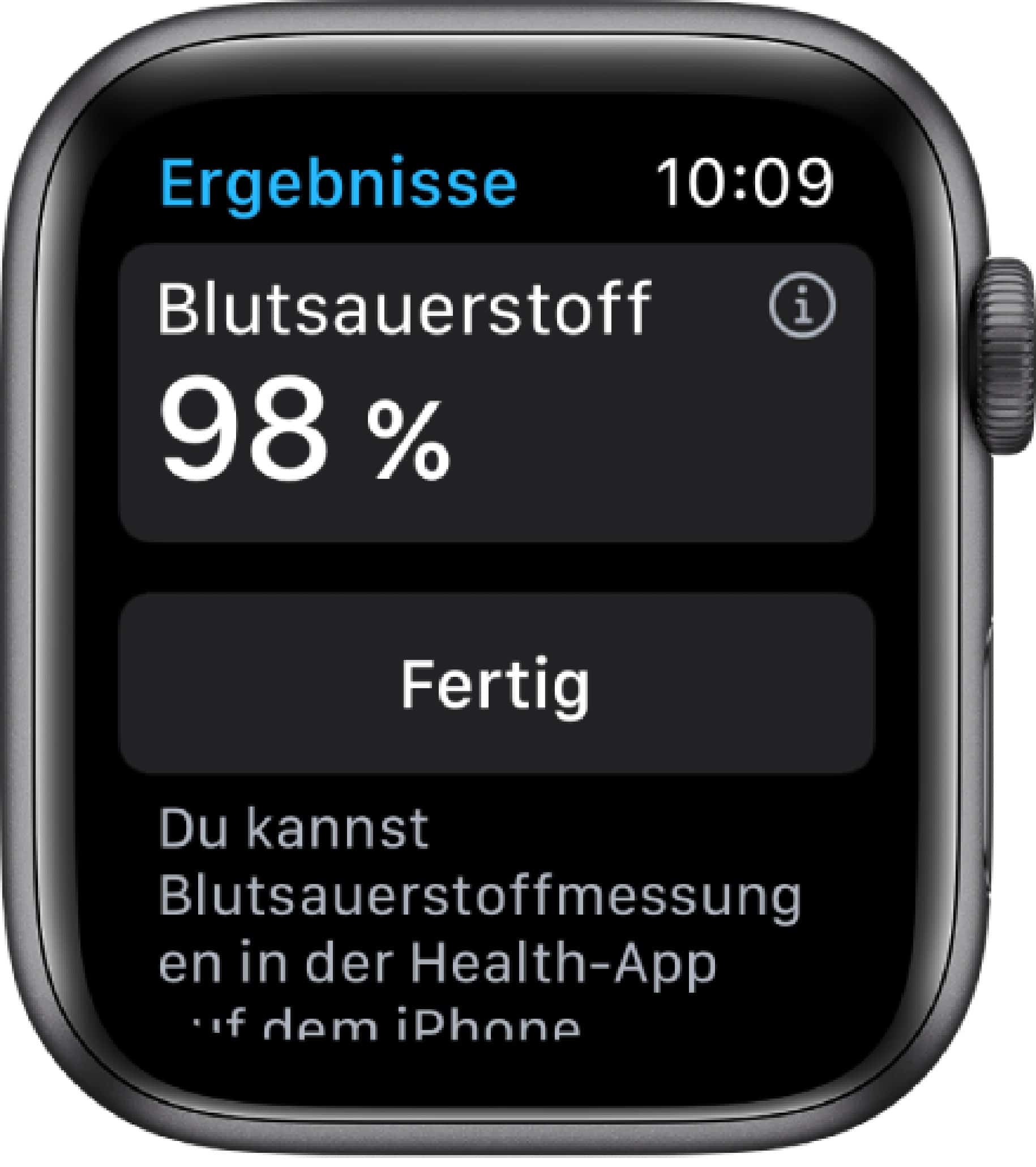 Appel Watch Sauerstoff 