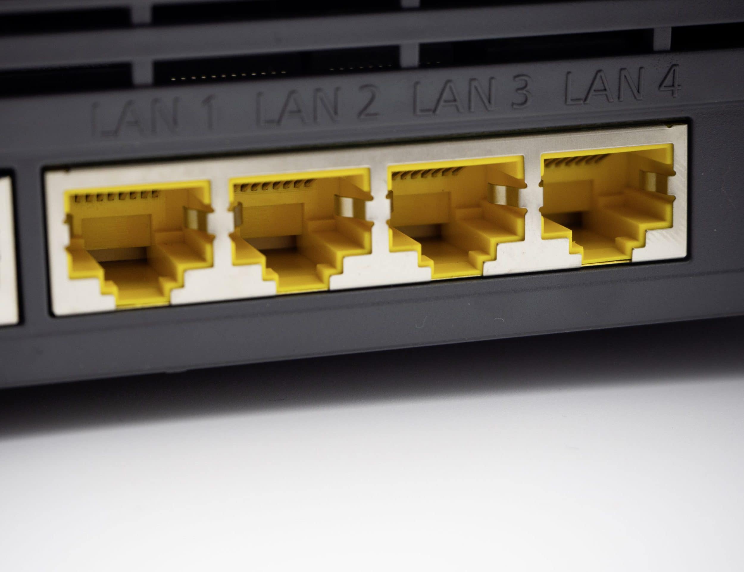 LAN-Ports bei WLAN-Router im Test