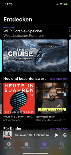 Apple Podcast Übersicht