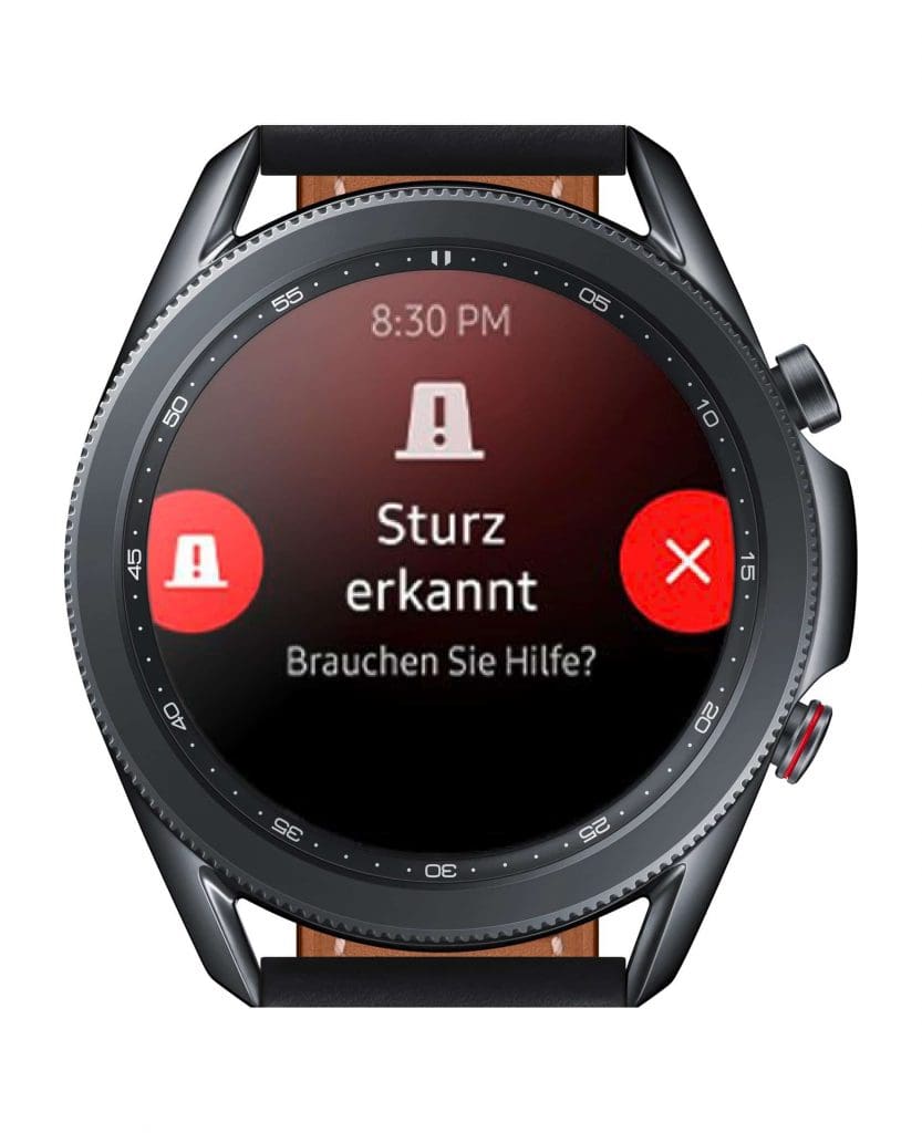 Für den Notfall: Auch die Galaxy Watch3 hat eine Sturzerkennung eingebaut.