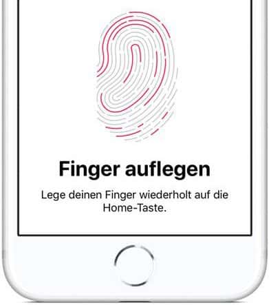 Apple iPhone Screen mit Fingerabdruck-Erkennung