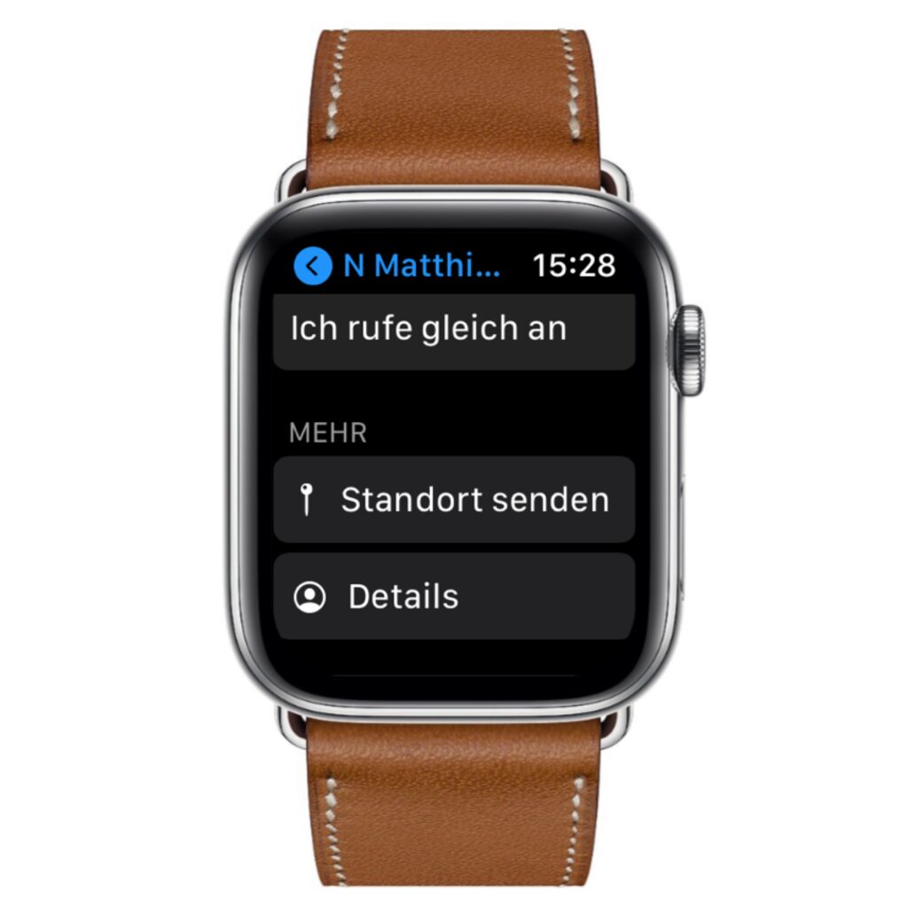 Apple Watch Standort senden