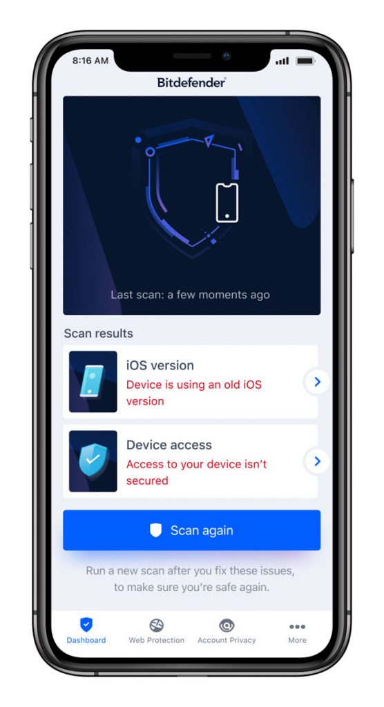 Bitdefender iOS-check