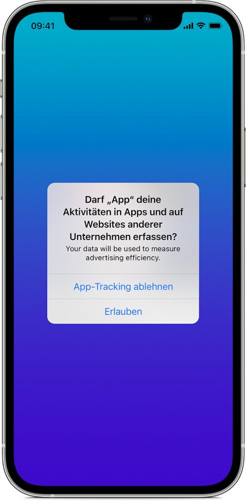 Ein iPhone zeigt eine Nachricht an