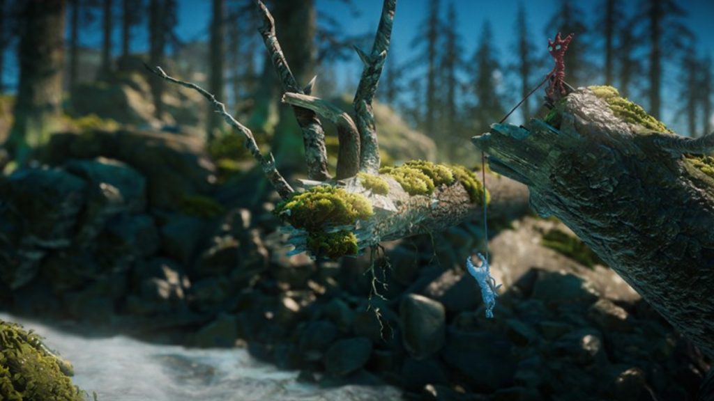 Der Screenshot zeigt einen Bach aus dem Spiel Unravel.