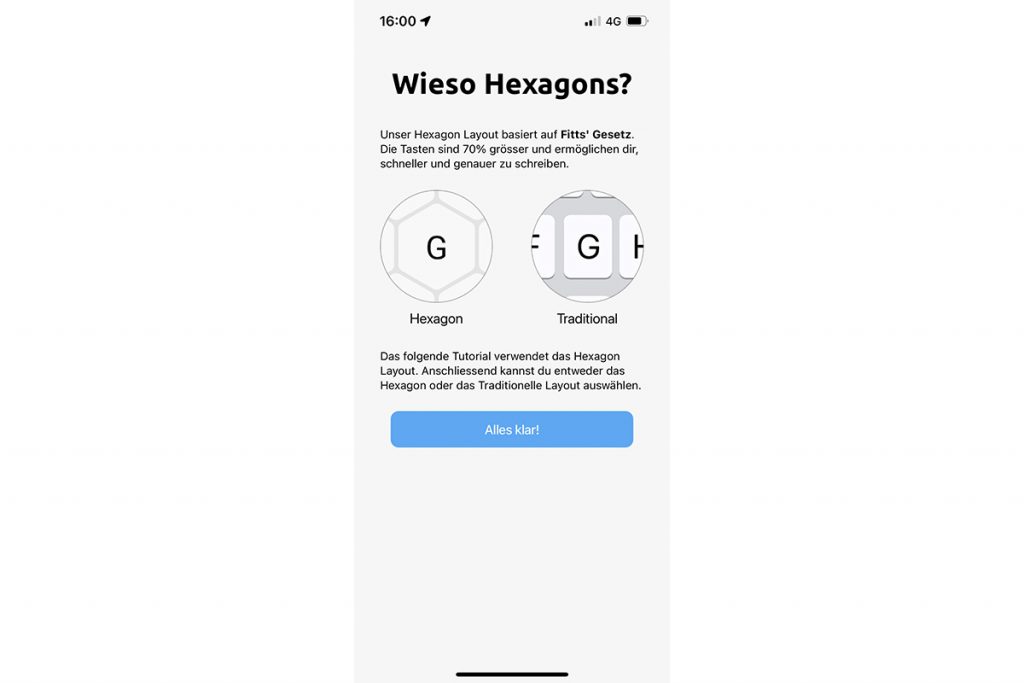 Typewise Tastenform Wabe