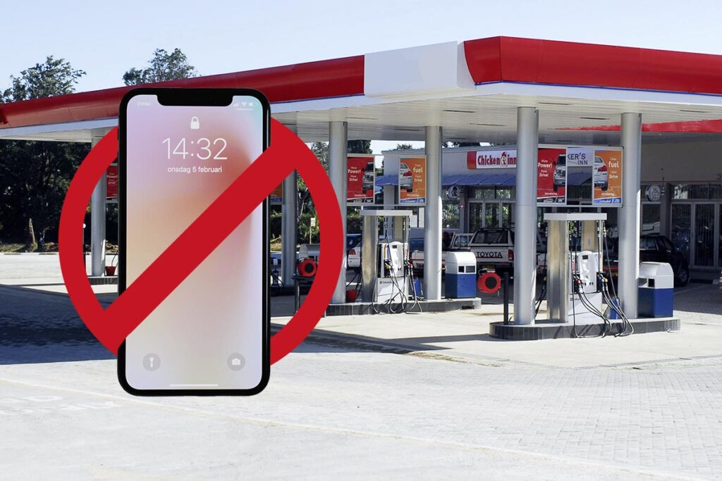 Handy-Verbot an der Tankstelle