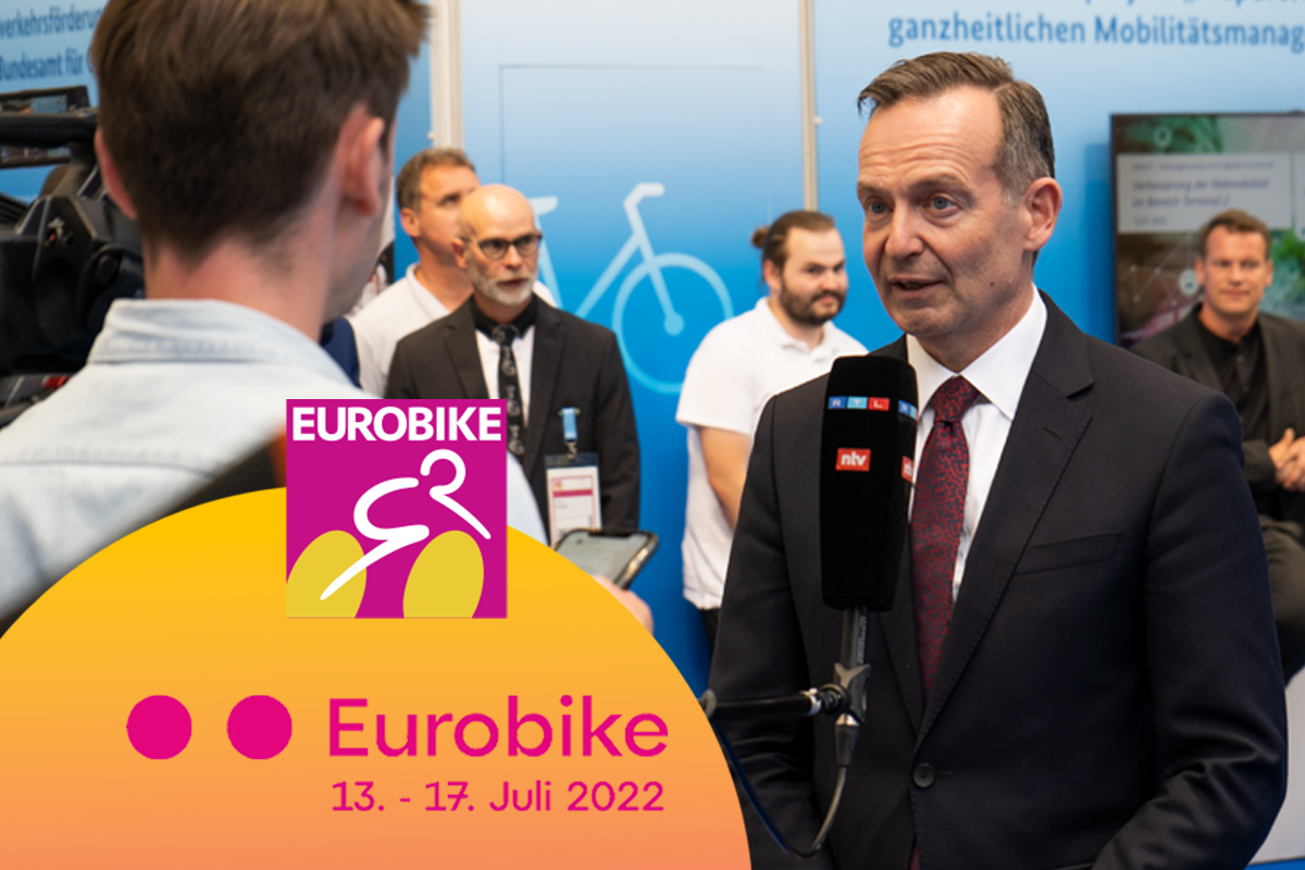 Bundesverkehrsminister Dr. Volker Wissing auf der Eurobike