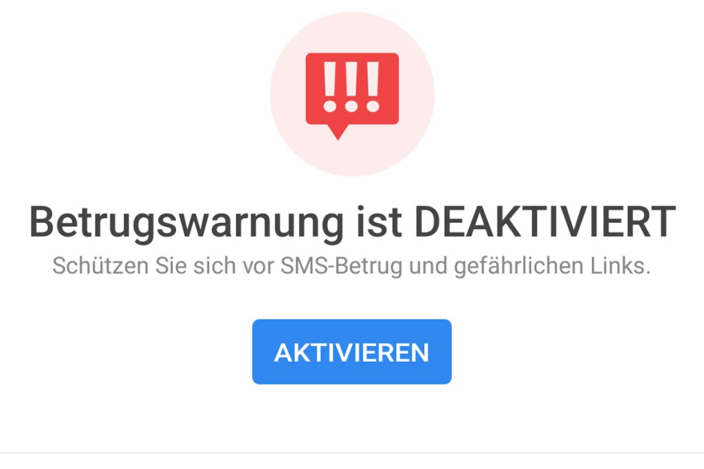 Betrugswarnung aktivieren