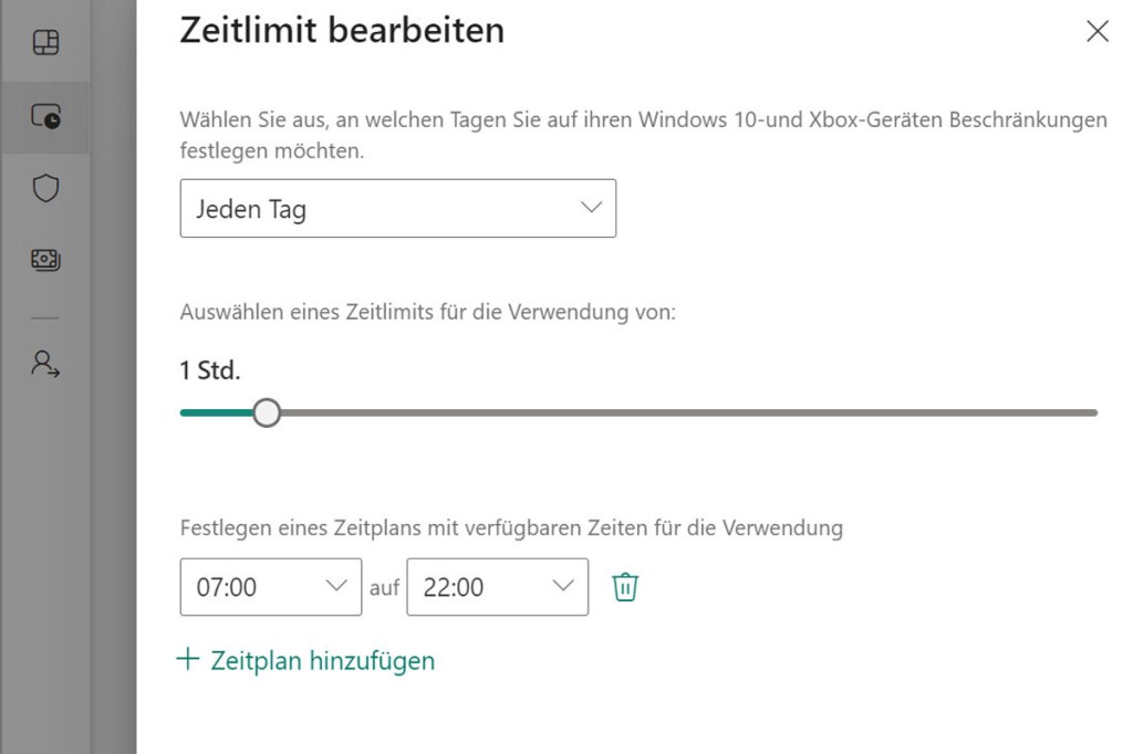 Windows Zeitlimit festlegen