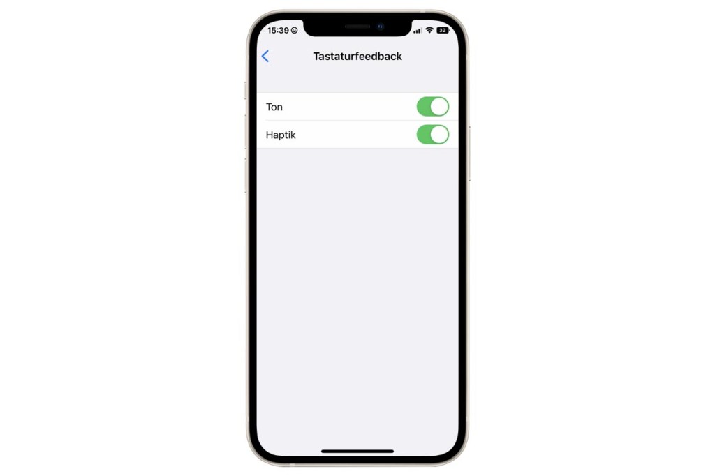 iOS 16 Tastaturfeedback aktivieren