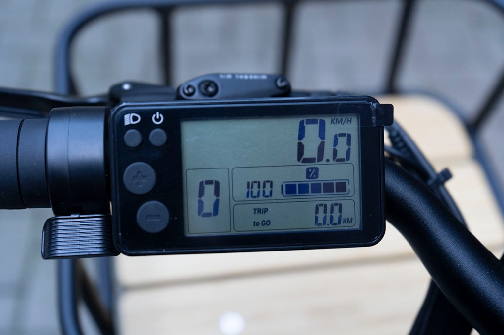 Detailfoto Bediendisplay bei E-Cargo-Bike