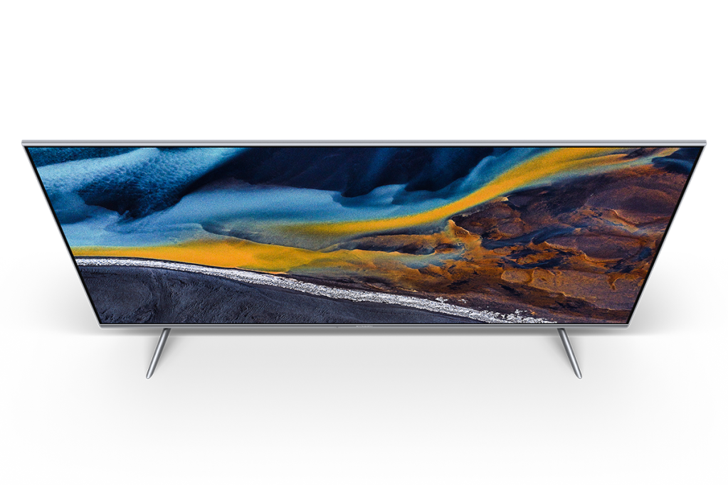 Das neue 55-Zoll-Modell der Xiaomi TV Q2-Serie von oben fotografiert.