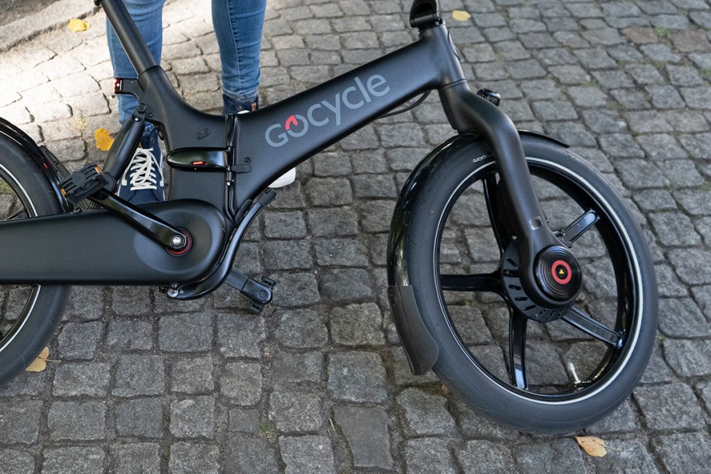 Klapp-E-Bike G4 von GoCycle im Anschnitt von der Seite