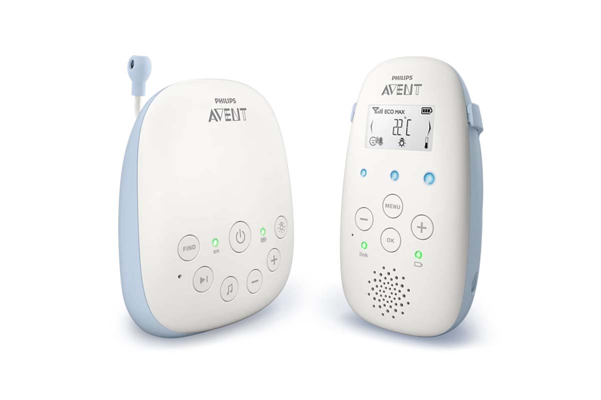 Babyphone auf weißem Grund