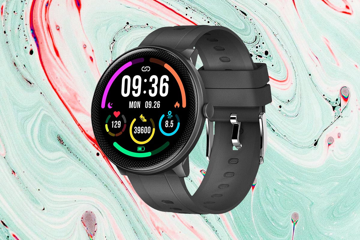 Smartwatch SW 460 auf buntem Hintergrund