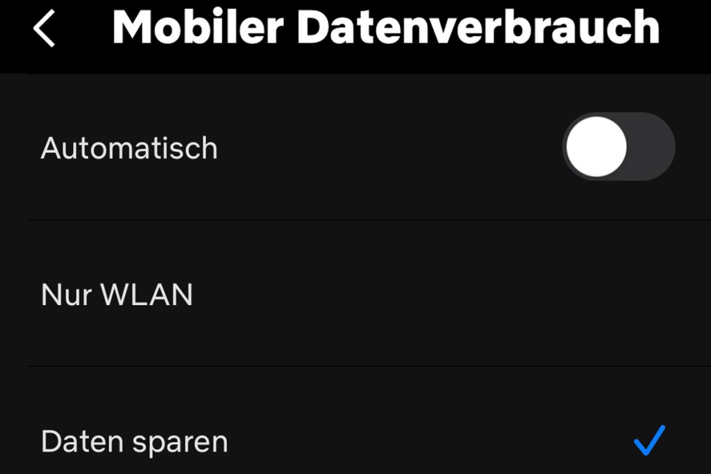 Netflix Datenverbrauch reduzieren
