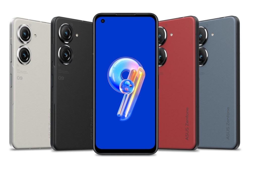 Das Asus Zenfone 9 in unterschiedlichen Farbvarianten.