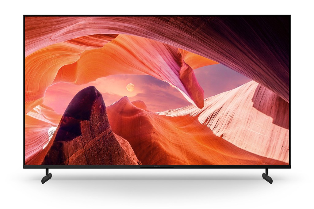 Der Sony Bravia X80L vor weißem Hintergrund. 