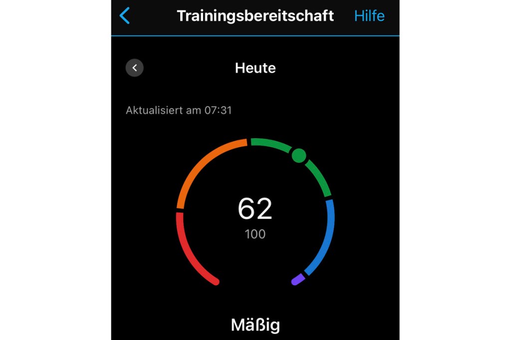 Garmin Trainingsbereitschaft