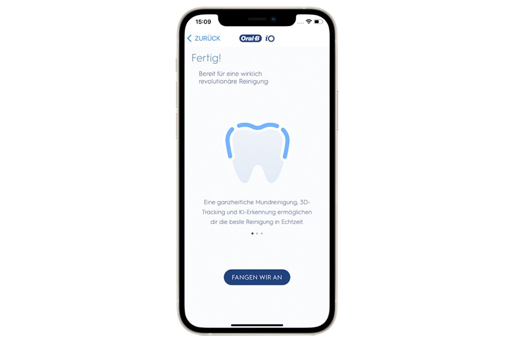 Screenshot der Oral-B-App.