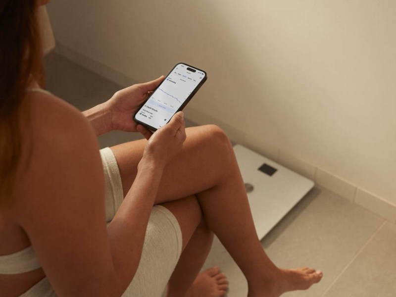 Livebild der Withings Body Scan Körperfettwaage