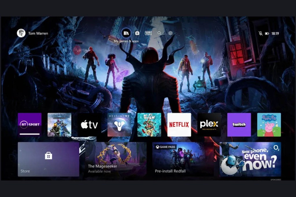 Screenshot des neuen Xbox-UI