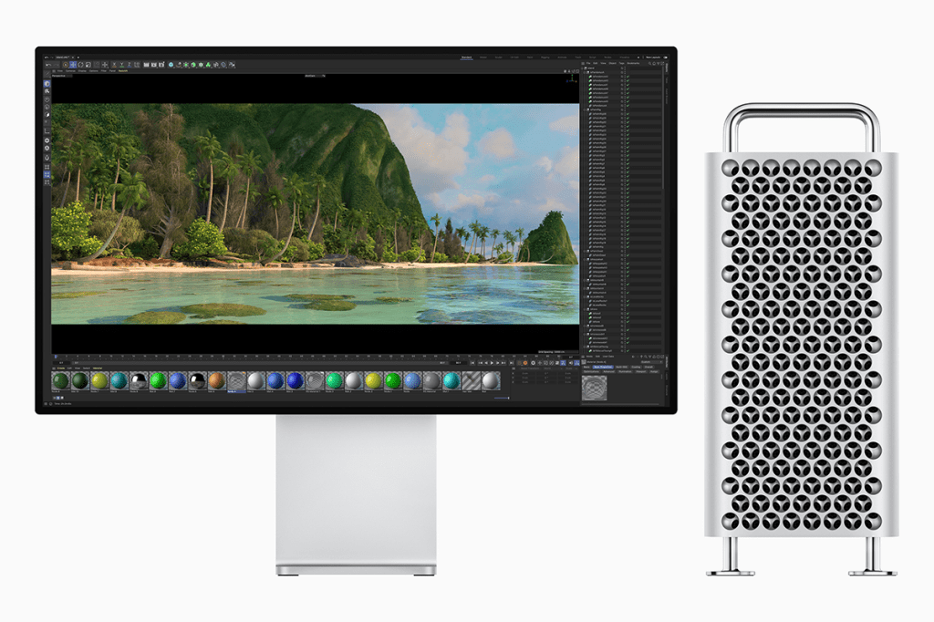 Mac Pro vor weißem Hintergrund