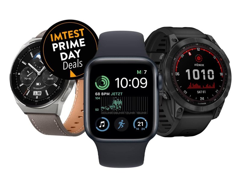 Drei Smartwatches nebeneinander