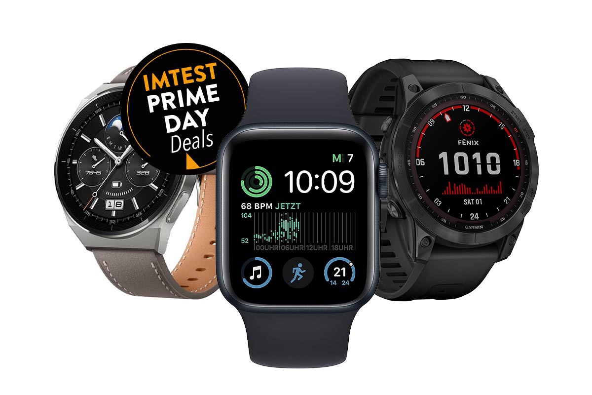 Drei Smartwatches nebeneinander