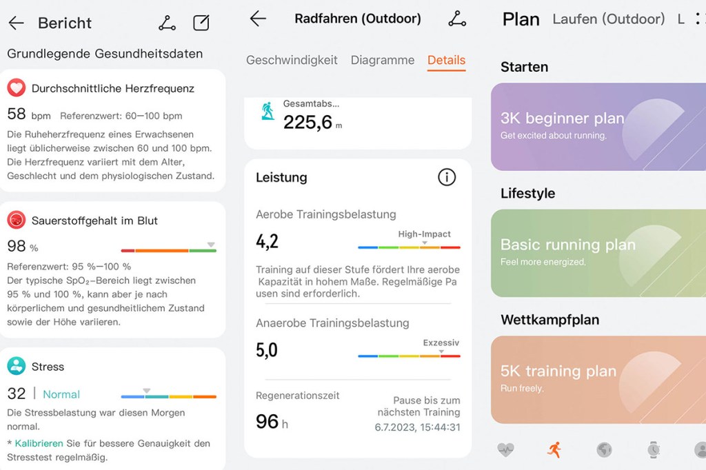 Huawei Health Daten