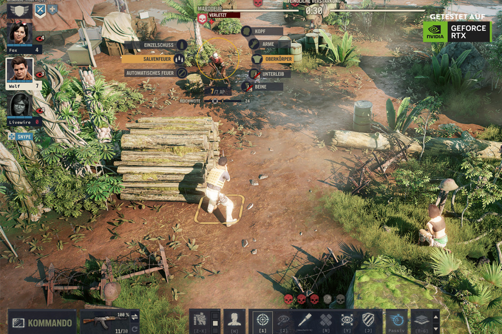 Kampfszene aus Jagged Alliance 3.