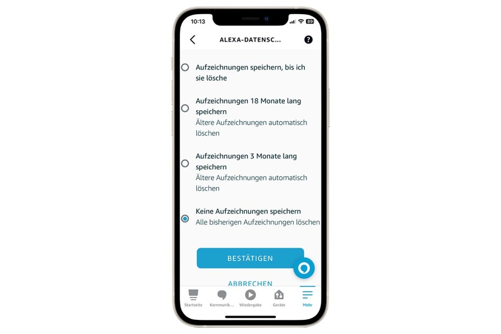 Alexa mithören verbieten