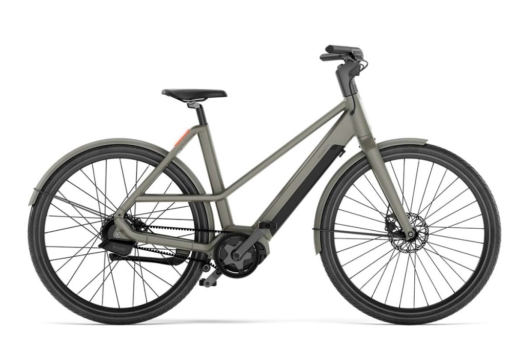 Productshot E-Bike mit Trapezrahmen in beige