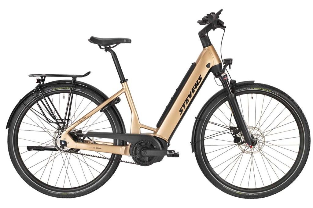 Productshot goldenes E-Bike