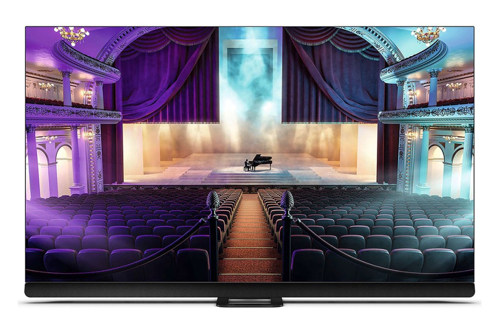 Smart TV Philips OLED908 vor weißem Hintergrund.