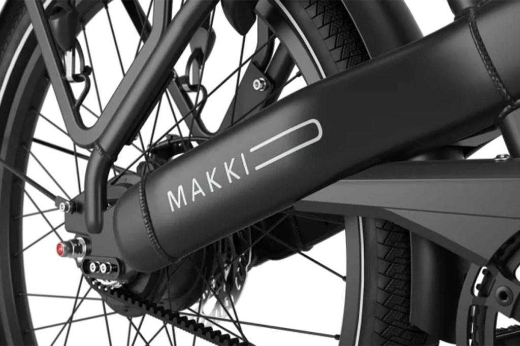 Nahaufnahme Hinterradrahmen eines E-Bikes