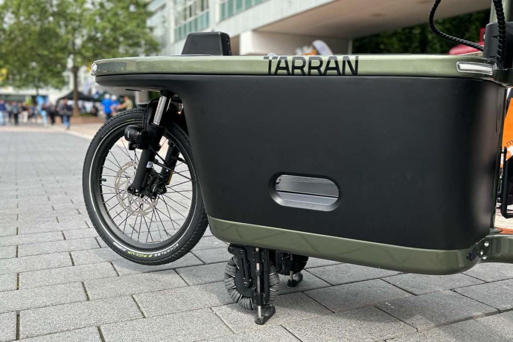 Ladewanne eines Cargo-E-Bikes in nah