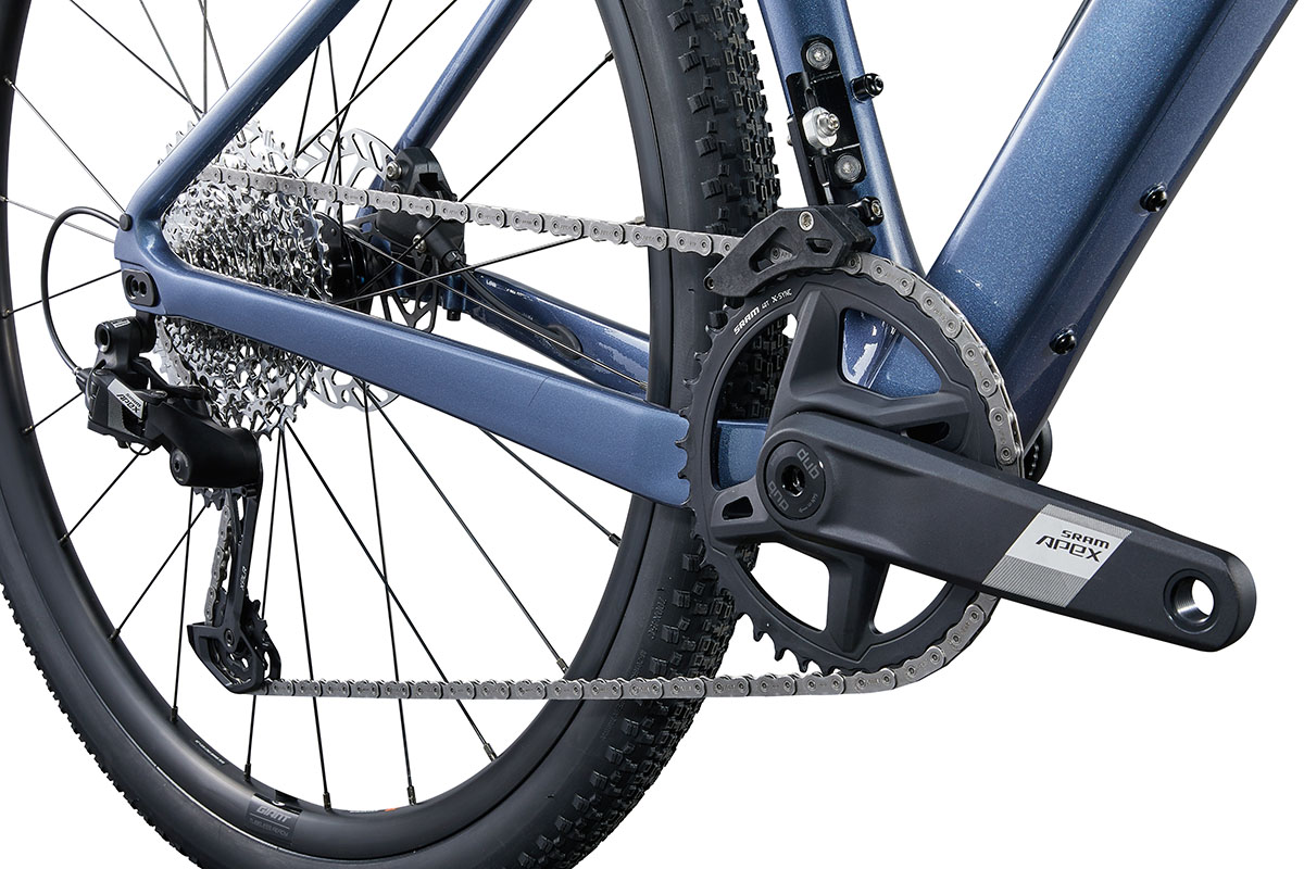 Detailansicht der Kettenschalltung beim Gravelbike Liv Devote Advanced 1 M.