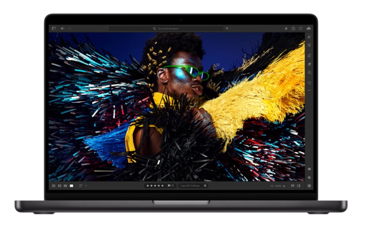 Das Display des MacBook Pro M4 mit Video-Animation