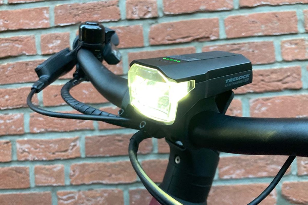 Frontlicht an einem Fahrradlenker