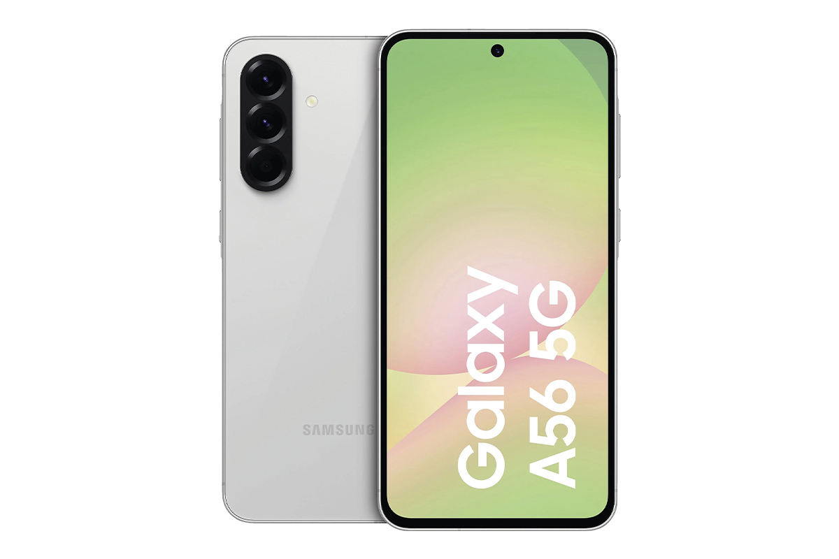 Produktbild des Samsung Galaxy A56 5G auf weißem Grund.